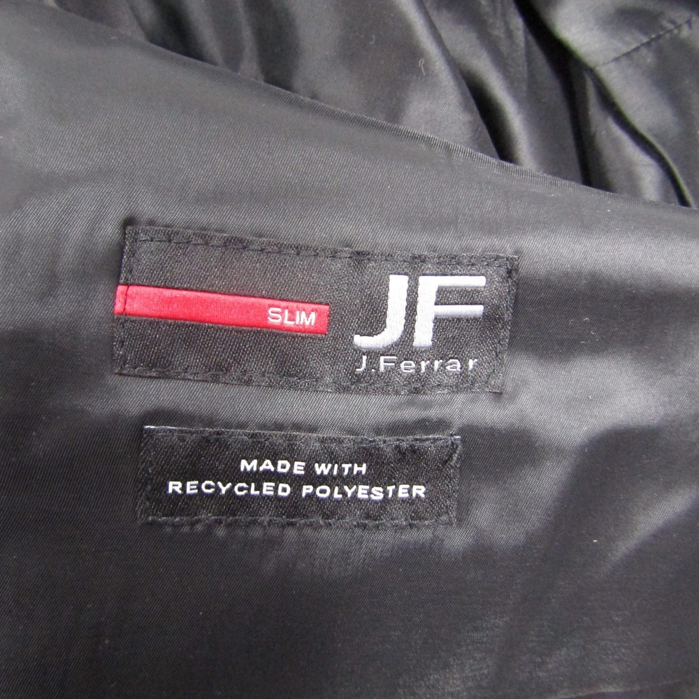 Suit Vest J. Ferrar Mens XL Black Solid Polyester Spandex 3 Piece Slim Belted - Picture 2 of 6